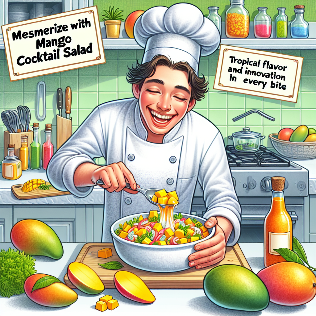 Deslumbra con la Ensalada de Mango a la Coctelera: Sabor Tropical y Innovación en Cada Bocado